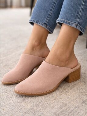 Sbicca Suede Mules NWT | Blush Pink Slip-On | Minimalist Chic | Size 9